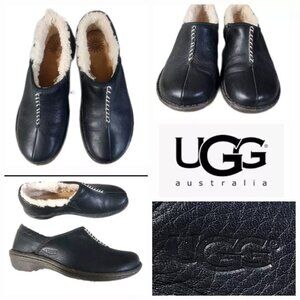 UGG Black Flats with Shearling Comfort